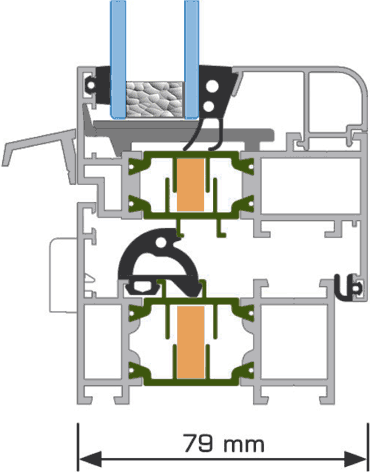 MB-70HI Aluminiumprofil Querschnitt